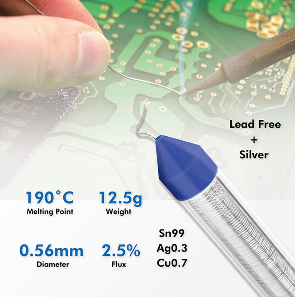 Stagno in Dispenser &oslash 0,56 mm Senza Piombo Con Argento Rame 0,7% 12,5g in  Scontolo.net - Potenza, commercioVirtuoso.it