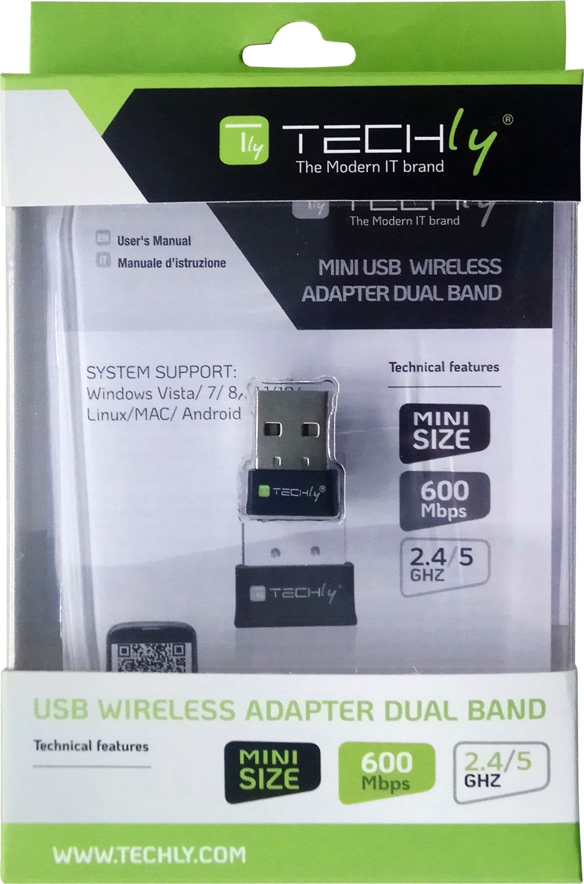 Mini Adattatore WiFi USB Dual Band MU-MIMO 2dBi 600Mbps in Adattatori USB wireless Scontolo.net - Potenza, commercioVirtuoso.it