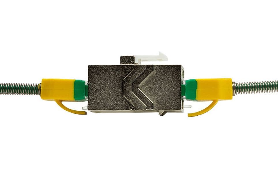 Accoppiatore Cat.6A Keystone 2xRJ45 STP Larghezza solo 14,6 mm Silver in Socket Scontolo.net - Potenza, commercioVirtuoso.it