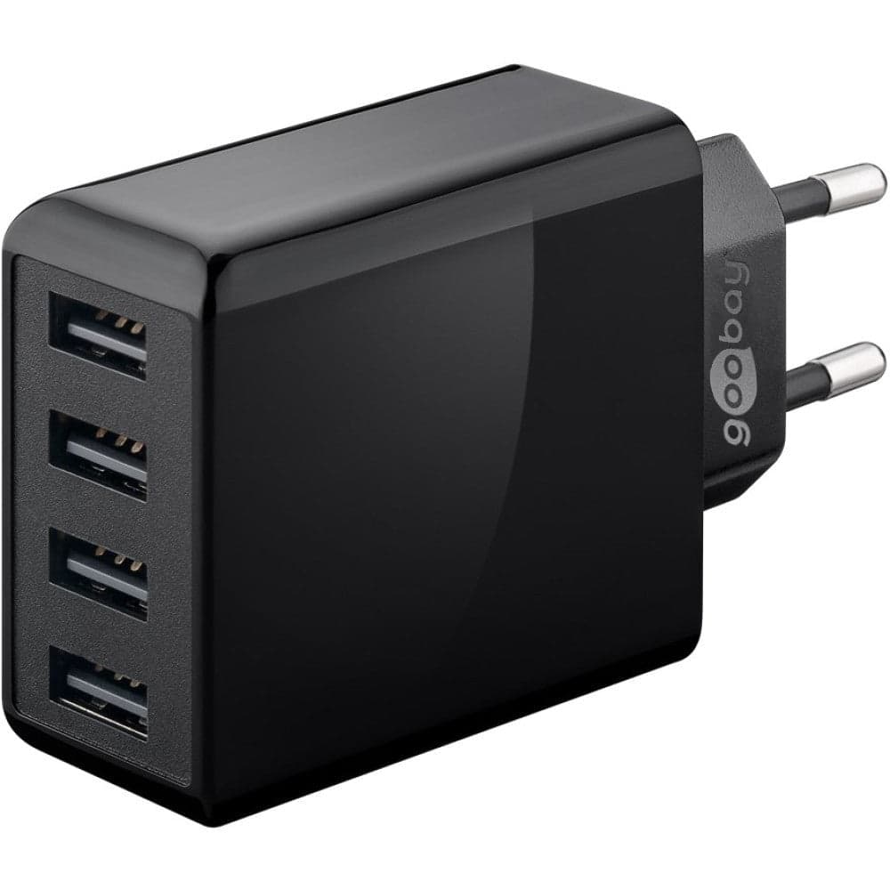 Caricatore da Muro USB a 4 vie 30W Nero in Caricabatterie da muro Scontolo.net - Potenza, commercioVirtuoso.it