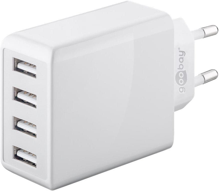Caricatore da Muro USB a 4 vie 30W Bianco in Caricabatterie da muro Scontolo.net - Potenza, commercioVirtuoso.it
