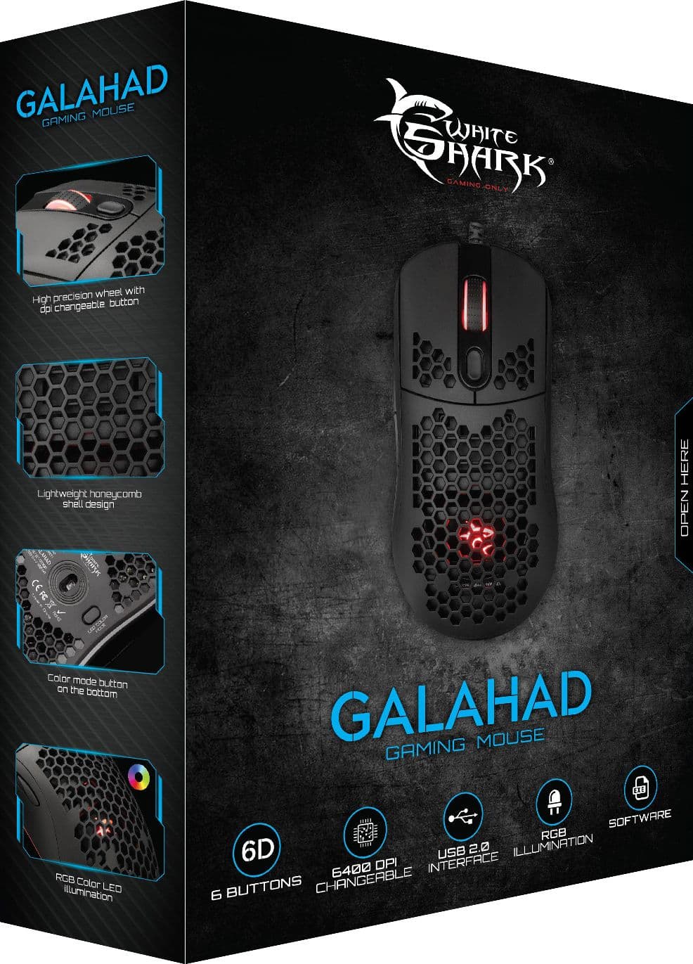 Gaming Mouse Galahad RGB 6D 6400 dpi nero in Mouse da gioco Scontolo.net - Potenza, commercioVirtuoso.it