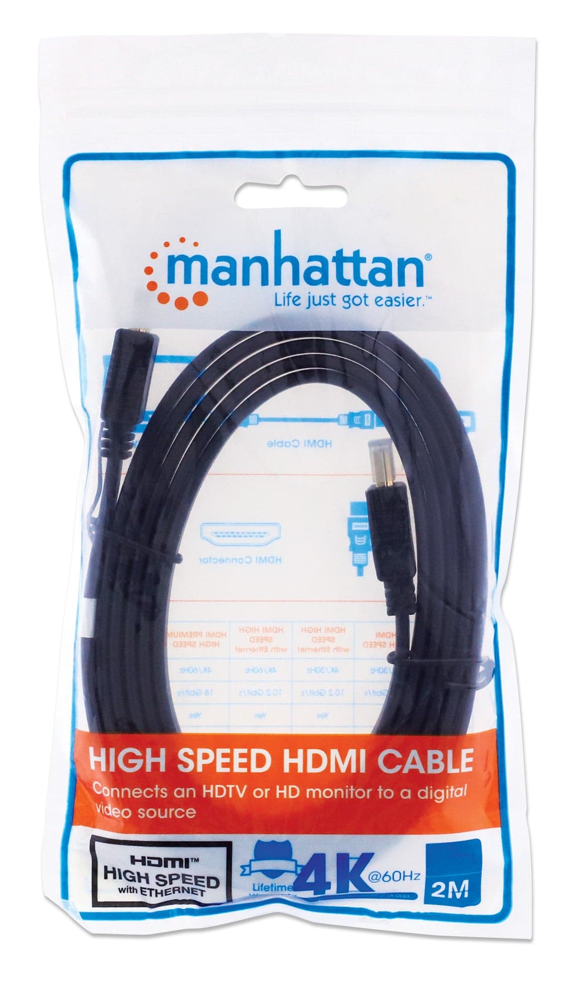 Cavo HDMI High Speed With Ethernet Piatto 2m nero in Cavi HDMI Scontolo.net - Potenza, commercioVirtuoso.it