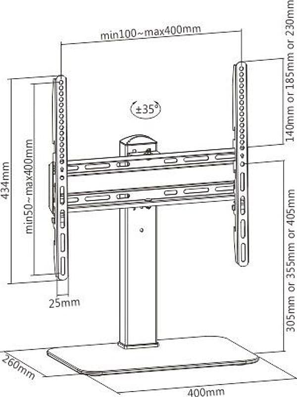 Supporto Universale da Tavolo per Monitor e TV da 32'' a 55'' in Mobili Scontolo.net - Potenza, commercioVirtuoso.it