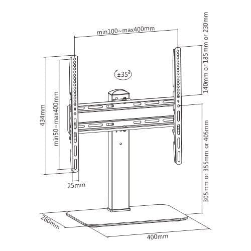Supporto Universale da Tavolo per Monitor e TV da 32'' a 55'' in Mobili Scontolo.net - Potenza, commercioVirtuoso.it