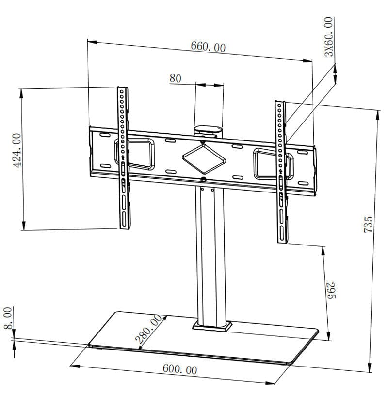 Supporto Universale da Tavolo per TV da 32'' a 65'' in Mobili Scontolo.net - Potenza, commercioVirtuoso.it