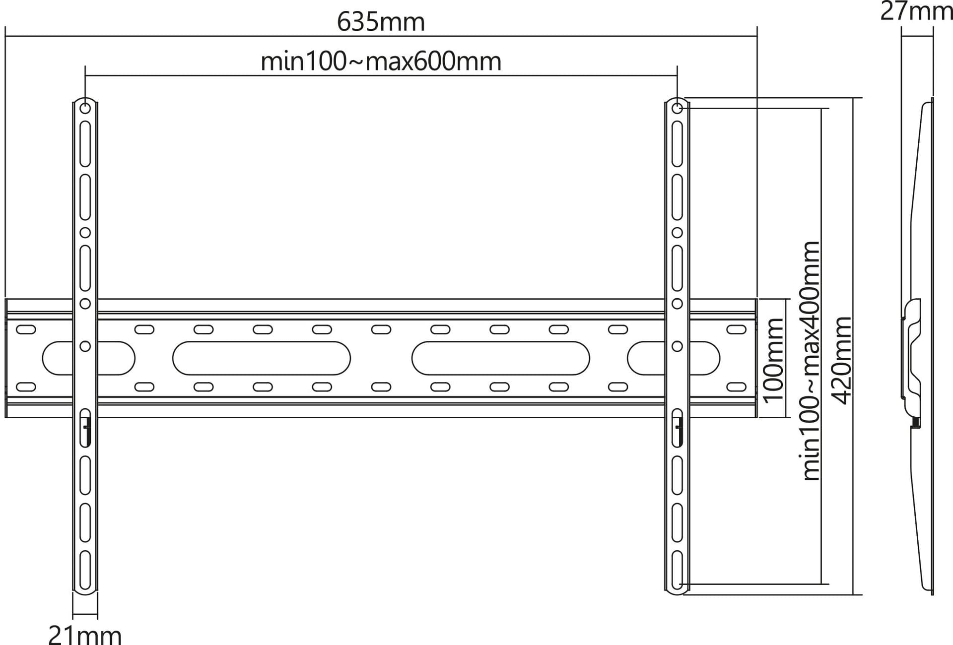 Staffa a Muro Fissa Low-Profile per TV 37-70'' in Supporti da parete e da soffitto Scontolo.net - Potenza, commercioVirtuoso.it