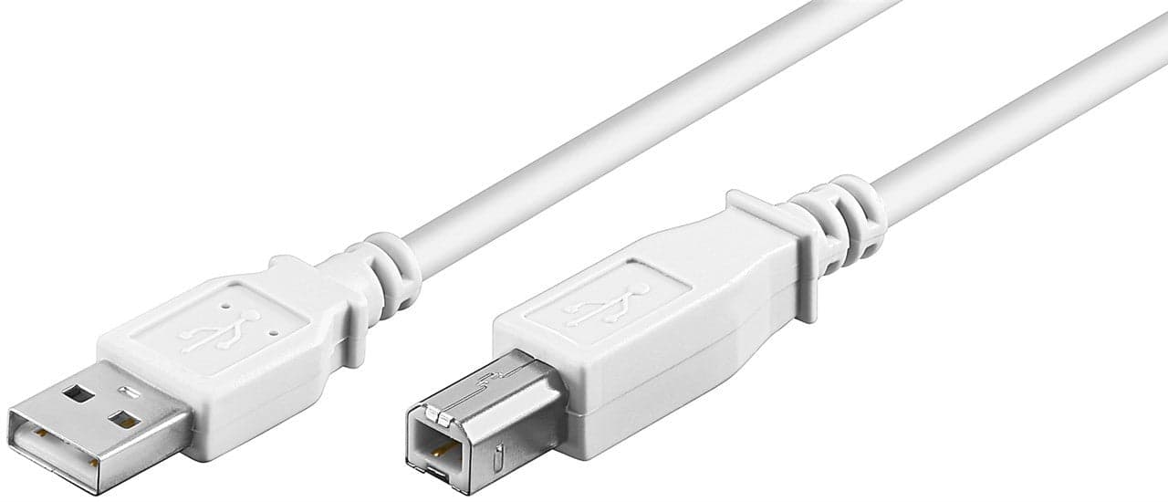 Cavo USB 2.0 A maschio/B maschio 1m Bianco in  Scontolo.net - Potenza, commercioVirtuoso.it