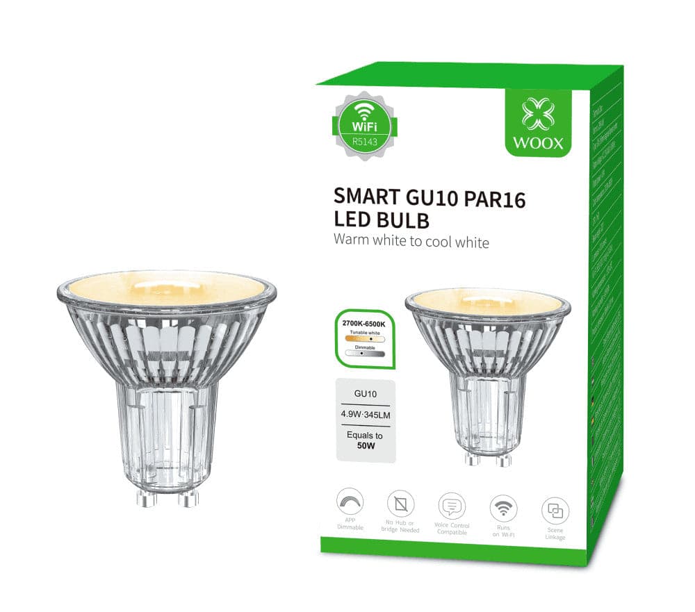 Faretto Intelligente GU10 Bianco Caldo 4,9W LED Alexa Google Assistant Classe G, R5143 in Lampadine Wi-Fi Scontolo.net - Potenza, commercioVirtuoso.it