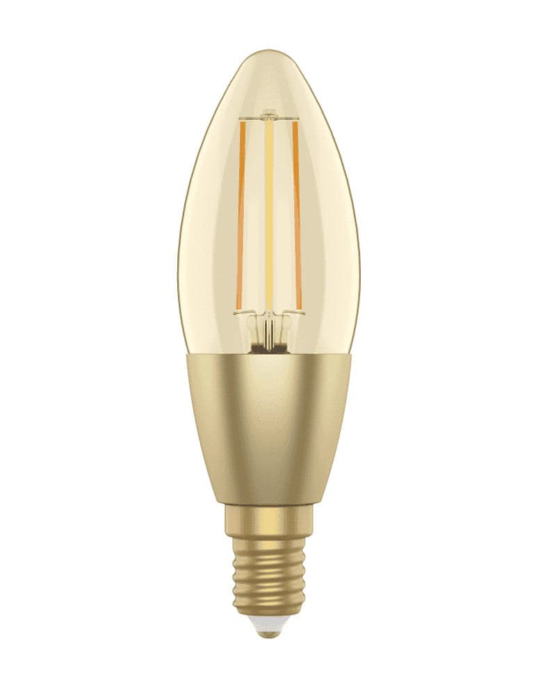 Lampadina Intelligente Candela E14 Ambra Calda 4,9W LED a Filamento Alexa Google Assistant Classe F, R5141 in Lampadine Wi-Fi Scontolo.net - Potenza, commercioVirtuoso.it