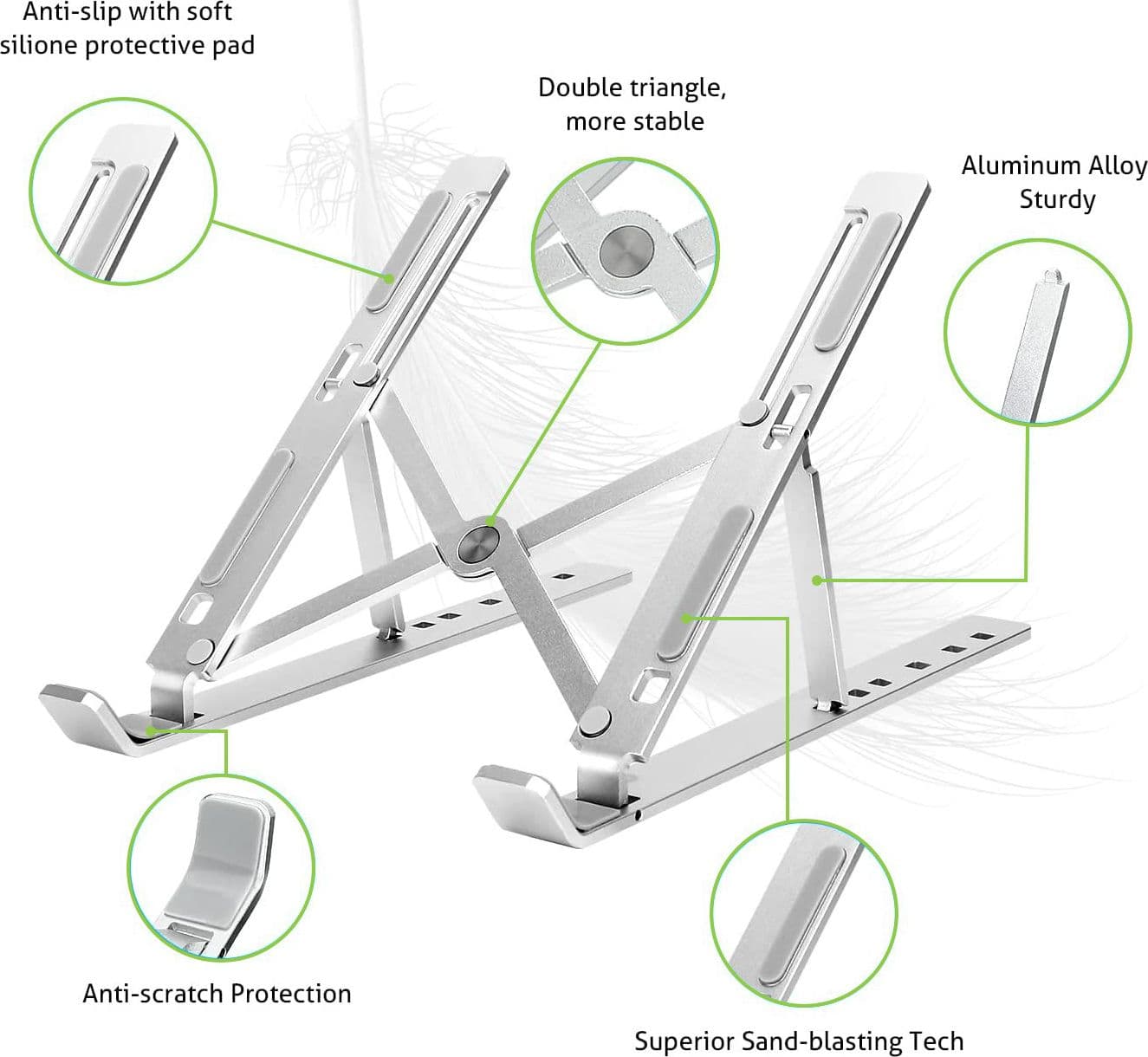 Supporto Pieghevole in Alluminio per Notebook Tablet e Smartphone da 10'' a 16'' in  Scontolo.net - Potenza, commercioVirtuoso.it