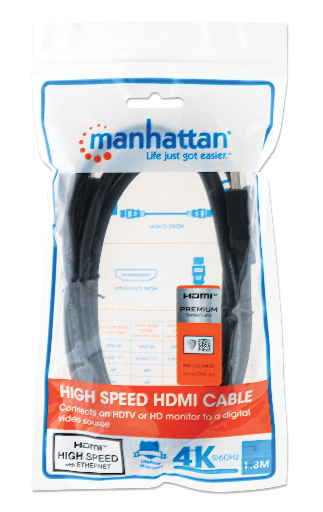 Cavo HDMI High Speed con Ethernet Premium 2m in Cavi HDMI Scontolo.net - Potenza, commercioVirtuoso.it