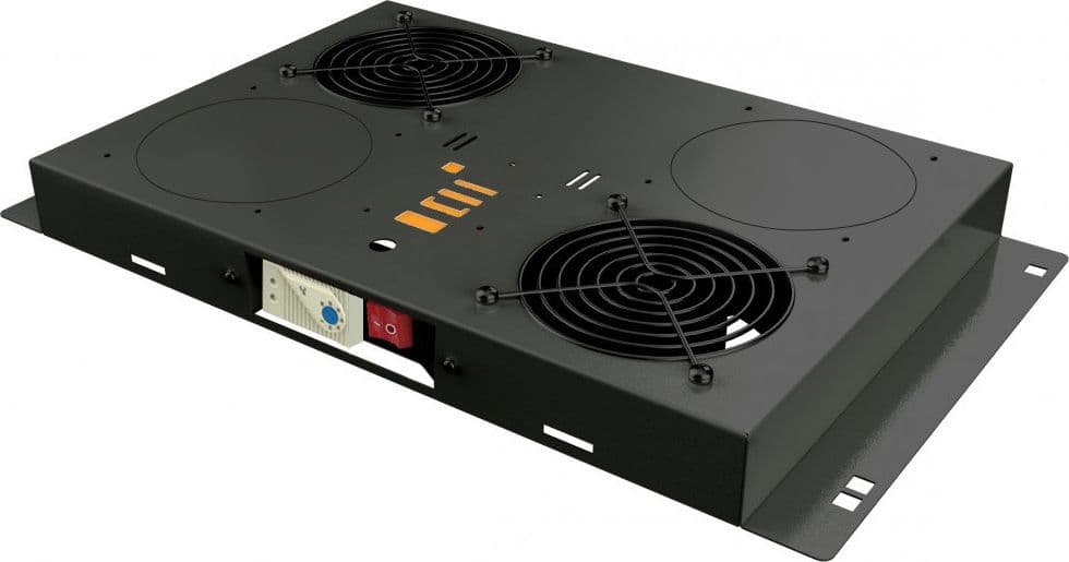 Kit di Ventilazione a Soffitto per Rack 19'' 2 Ventole Nero in Ventilatori bagno Scontolo.net - Potenza, commercioVirtuoso.it