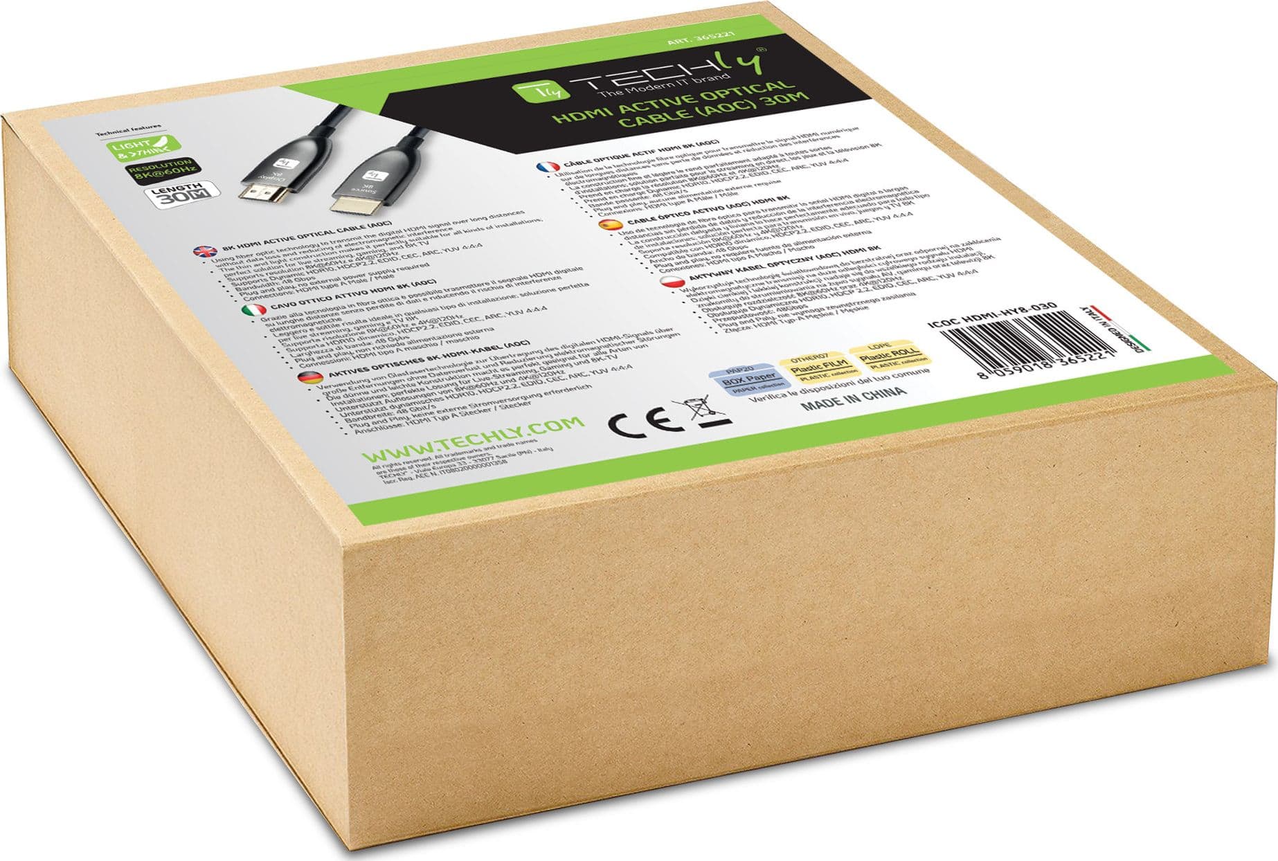 Cavo Ottico Attivo HDMI&trade 2.1 Active Optical Cable 8K 48Gbps ARC HDMI&trade A/A M/M 30m in Cavi HDMI Scontolo.net - Potenza, commercioVirtuoso.it