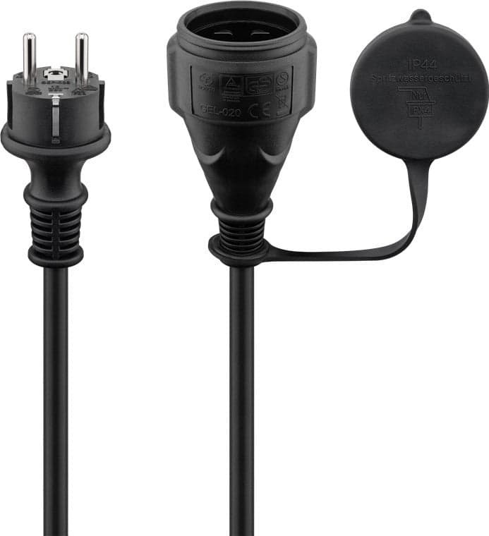 Cavo Alimentazione Schuko Maschio / Femmina da Esterno 10m Nero in Prolunghe Scontolo.net - Potenza, commercioVirtuoso.it