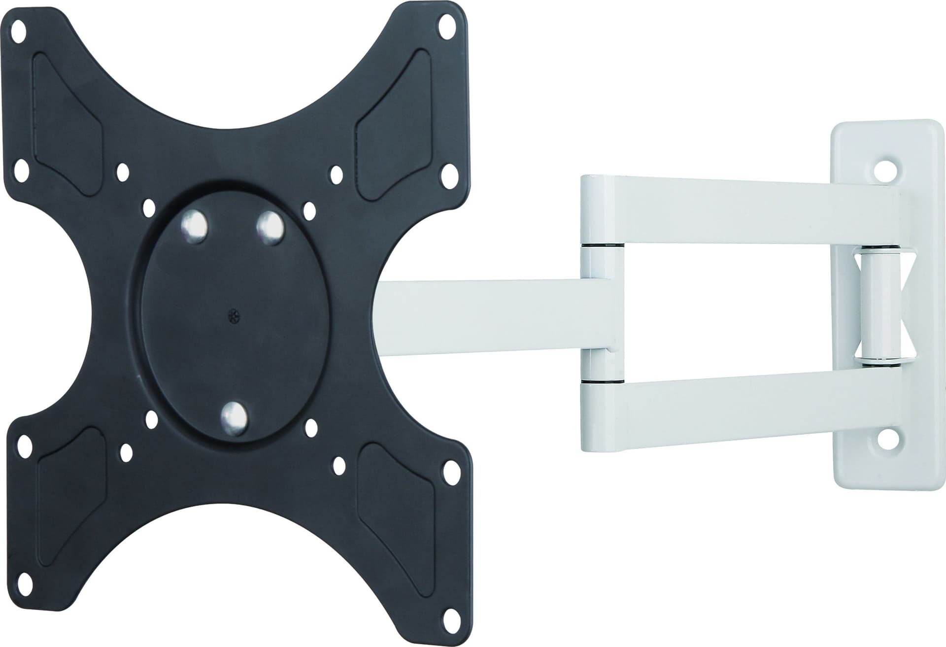 Supporto a Muro per TV LED LCD 19-37'' Inclinabile 3 Snodi Bicolor Bianco Nero in Supporti da parete e da soffitto Scontolo.net - Potenza, commercioVirtuoso.it