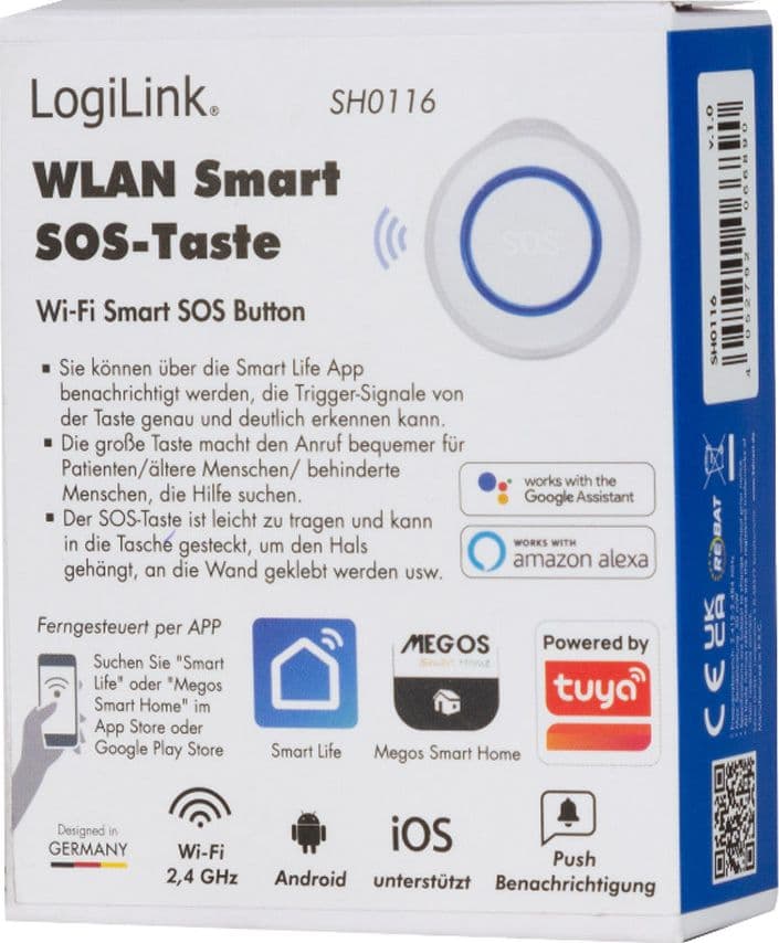 Pulsante Smart Wi-Fi di chiamata SOS Compatibile Tuya in Sistemi di allarme domestico Scontolo.net - Potenza, commercioVirtuoso.it