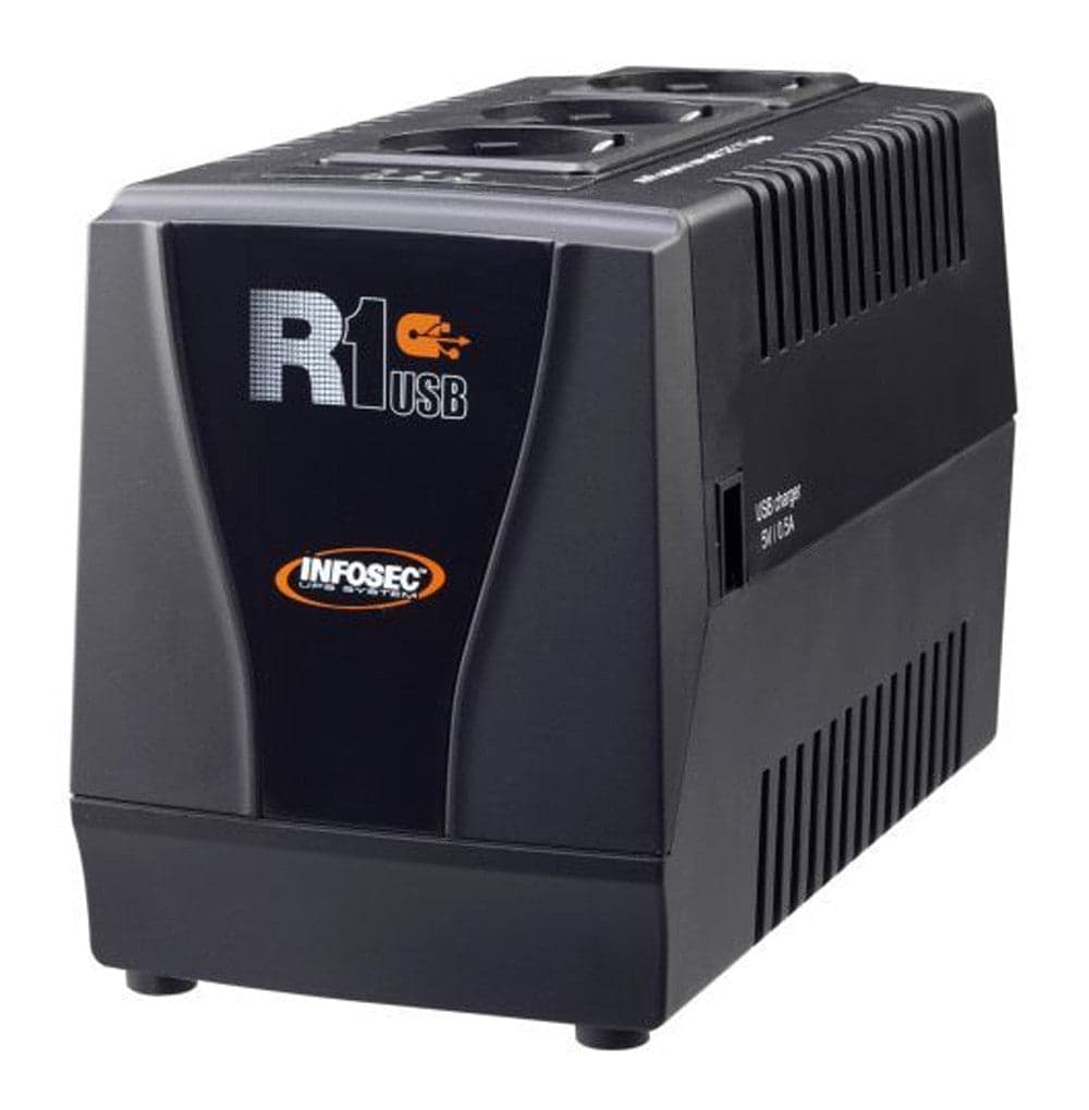 Regolatore automatico di tensione R1 USB 1000VA con 3 Prese Schuko Nero in Caricabatterie da auto Scontolo.net - Potenza, commercioVirtuoso.it