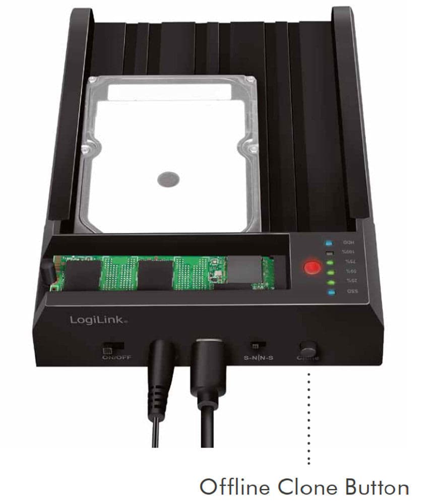 Box duplicazione esterna USB 3.2 Gen 2 Dual Bay Quickport One-Key Offline Clone Portatile in Alloggiamenti Scontolo.net - Potenza, commercioVirtuoso.it