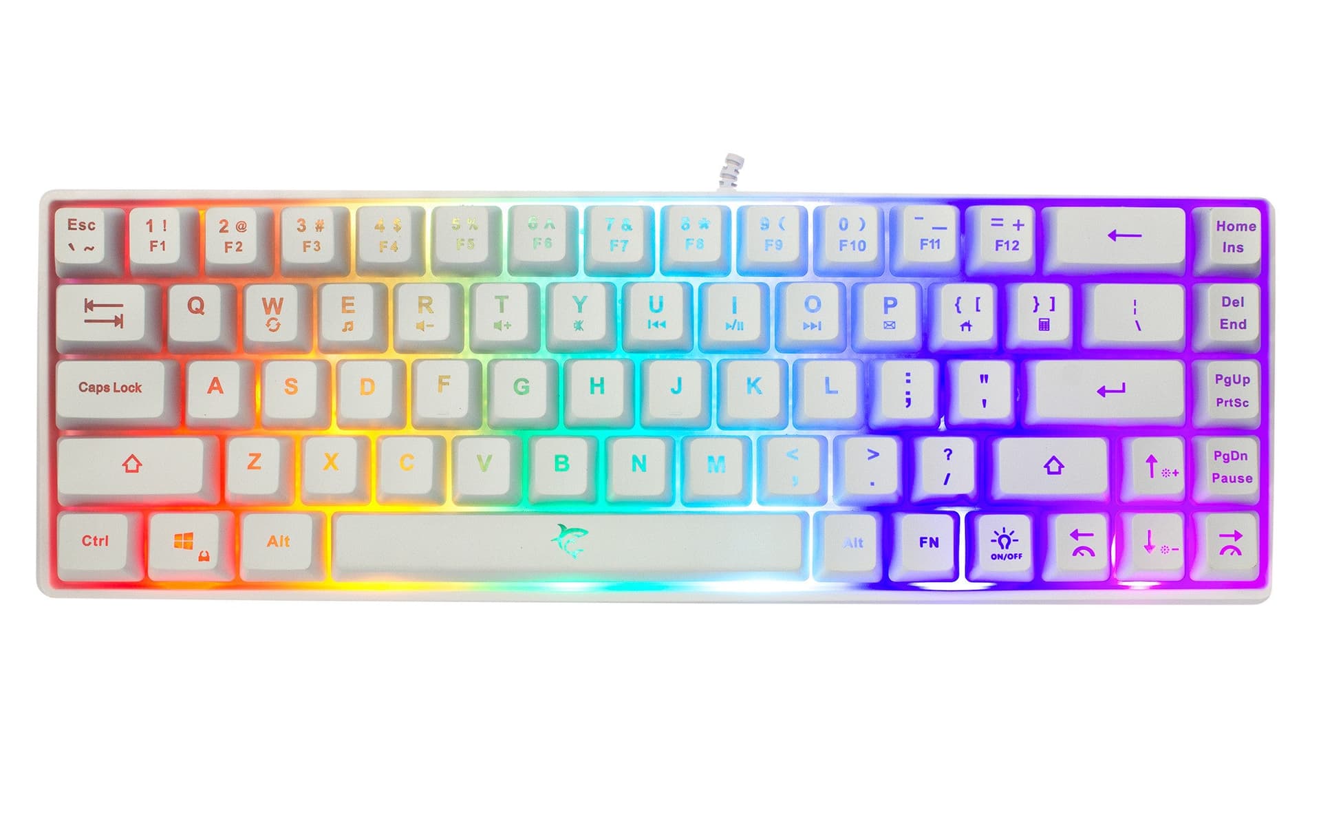Tastiera Gaming USB 68 Tasti con Retroilluminazione LED RGB Bianco in Tastiere da gioco Scontolo.net - Potenza, commercioVirtuoso.it