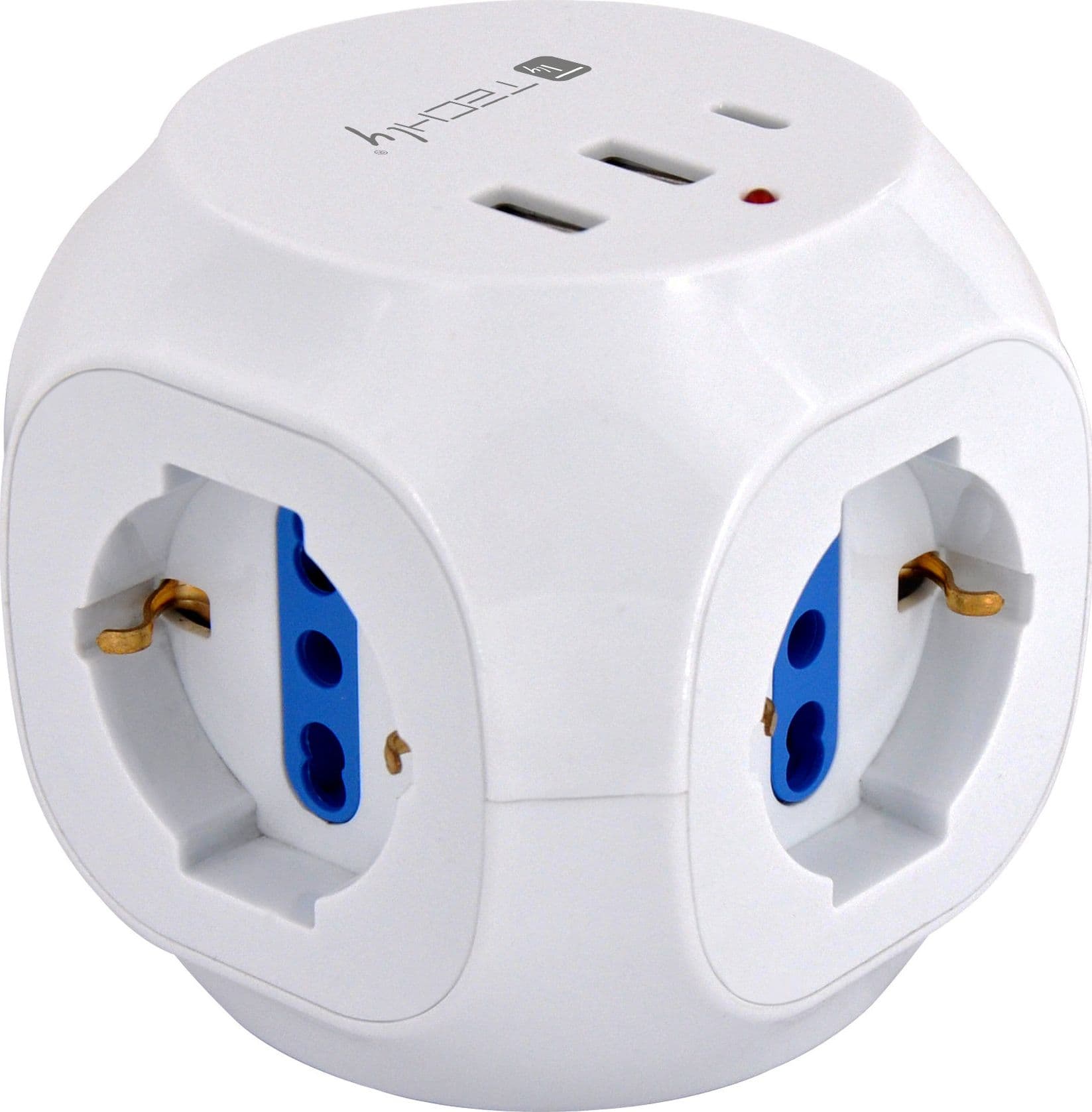 Multipresa a Cubo 3 Posti con 2 Porte USB-A e 1 USB-C&trade QC3.0 in Multiprese Scontolo.net - Potenza, commercioVirtuoso.it