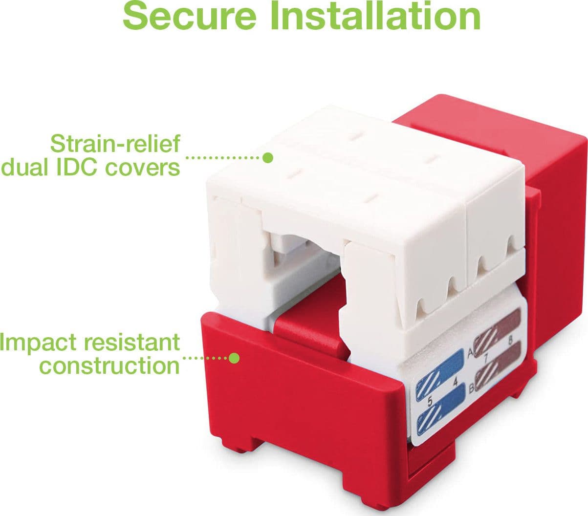 Frutto Keystone RJ45 Cat.6 UTP IDC 90&deg Rosso in Cavi Ethernet Scontolo.net - Potenza, commercioVirtuoso.it