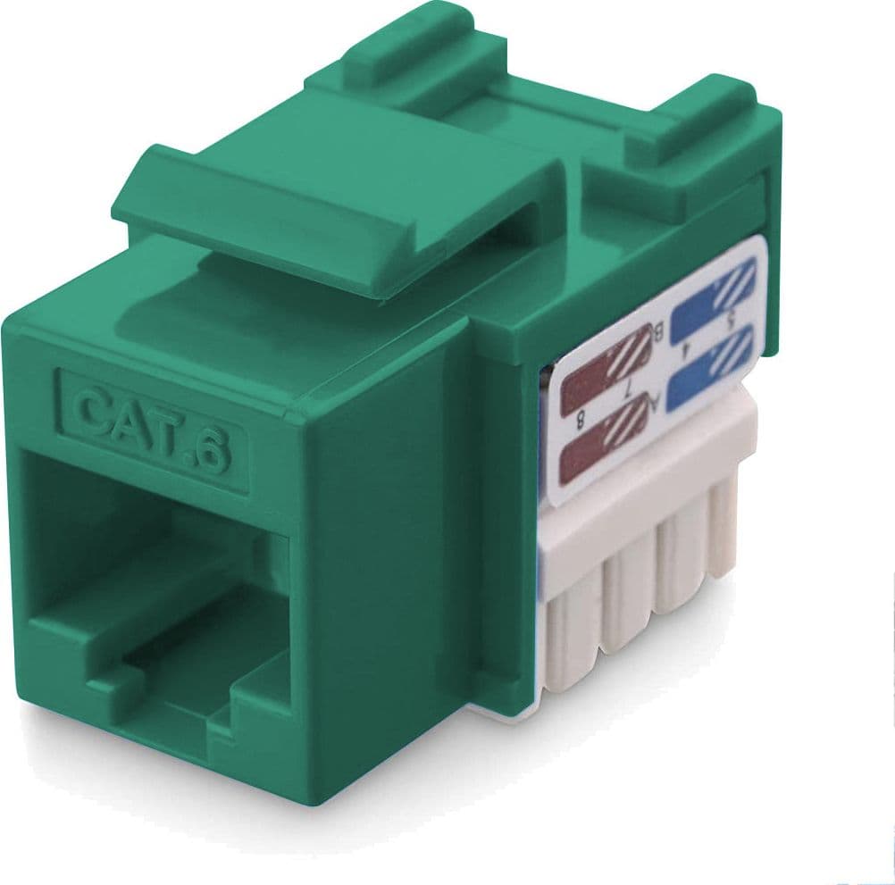 Frutto Keystone RJ45 Cat.6 UTP IDC 90&deg Verde in Cavi Ethernet Scontolo.net - Potenza, commercioVirtuoso.it