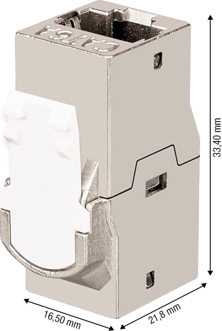 Accoppiatore di Rete RJ45 Cat.6A F/F Schermato FTP da pannello 16.5mm in Cavi Ethernet Scontolo.net - Potenza, commercioVirtuoso.it