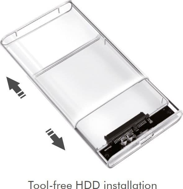 Box HDD/SSD Esterno per Disco Rigido 2.5'' USB 3.0 Trasparente con LED in Case e serrature Scontolo.net - Potenza, commercioVirtuoso.it