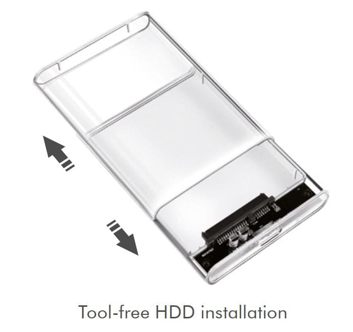 Box HDD/SSD Esterno per Disco Rigido 2.5'' USB 3.0 Trasparente con LED in Case e serrature Scontolo.net - Potenza, commercioVirtuoso.it