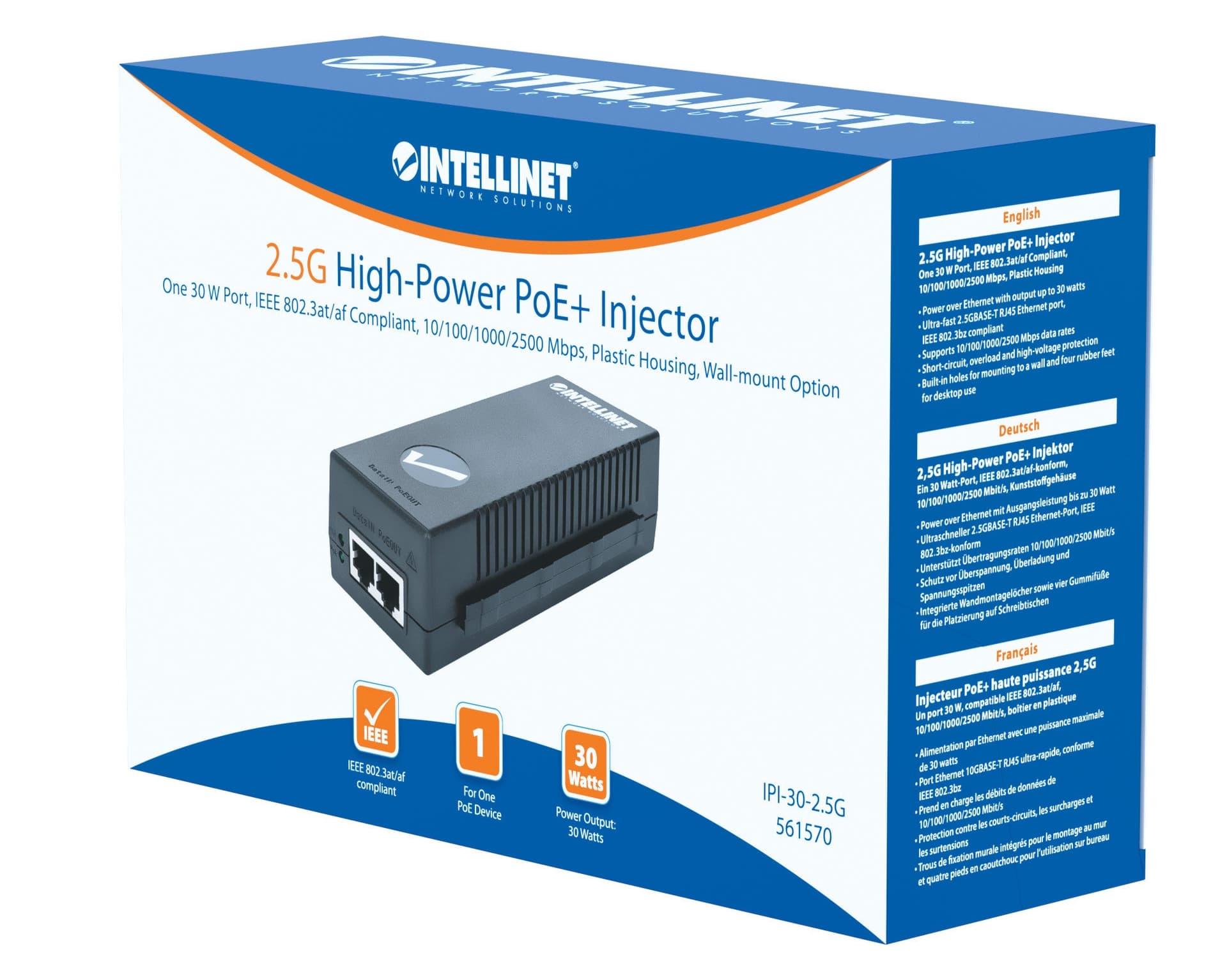 Iniettore PoE+ High Power 2.5G 30W in  Scontolo.net - Potenza, commercioVirtuoso.it