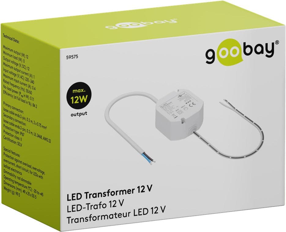 Trasformatore Elettronico LED 12V 12W in Trasformatori Scontolo.net - Potenza, commercioVirtuoso.it