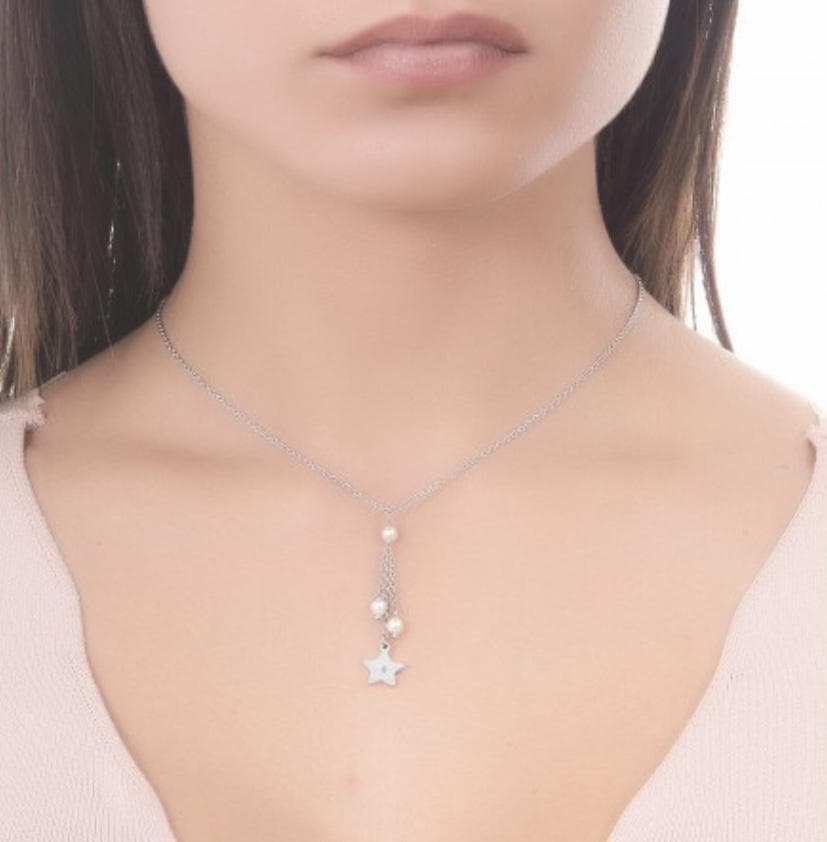 BOCCADAMO - Collana con pendente a ciuffetto, perle Swarovsky e stella in Collane Alba Gioielli - Casoria, commercioVirtuoso.it