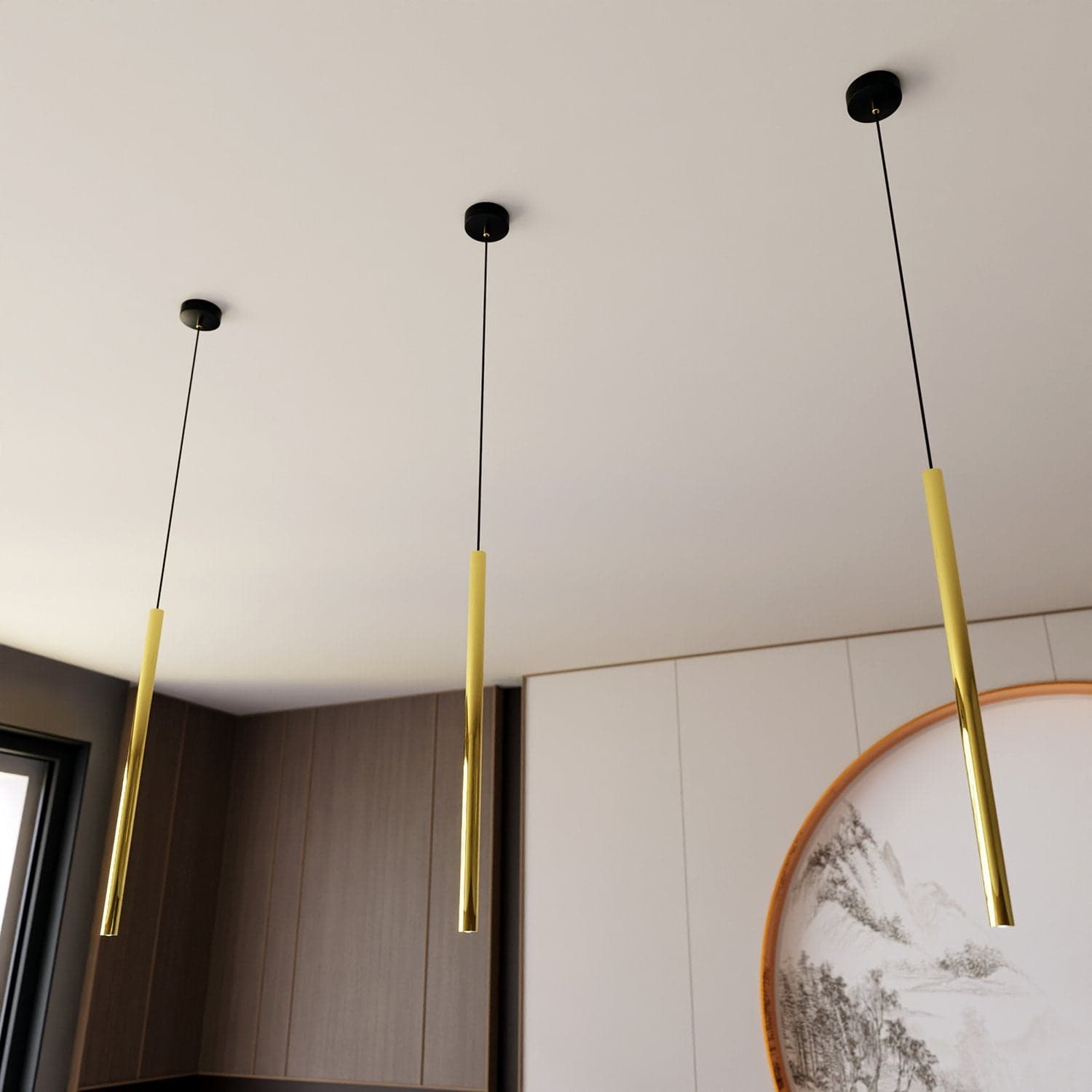 Sospensione Contemporanea In Acciaio 1 Luce Selter Nero E Oro in Lampade a sospensione LuceArt - Montecorvino Pugliano, commercioVirtuoso.it