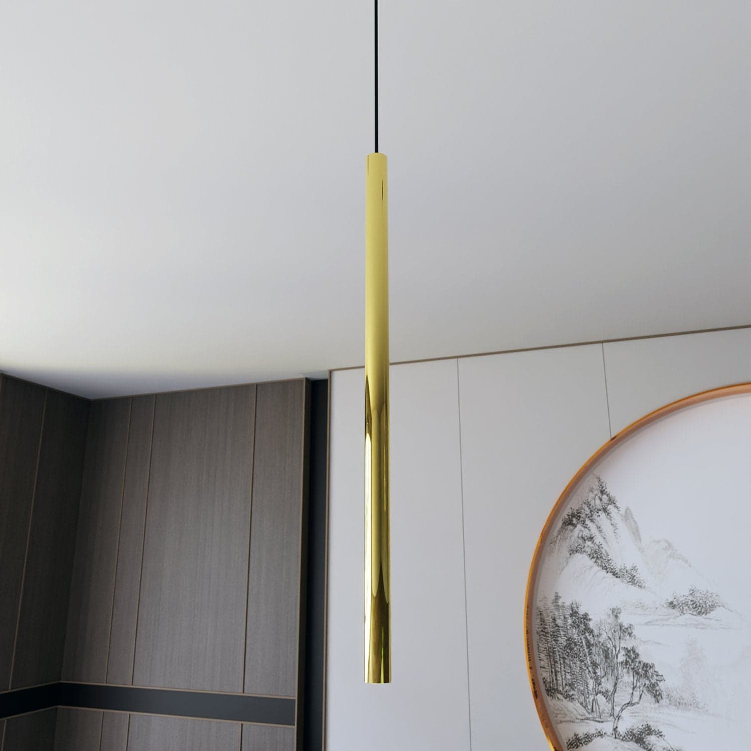 Sospensione Contemporanea In Acciaio 1 Luce Selter Nero E Oro in Lampade a sospensione LuceArt - Montecorvino Pugliano, commercioVirtuoso.it