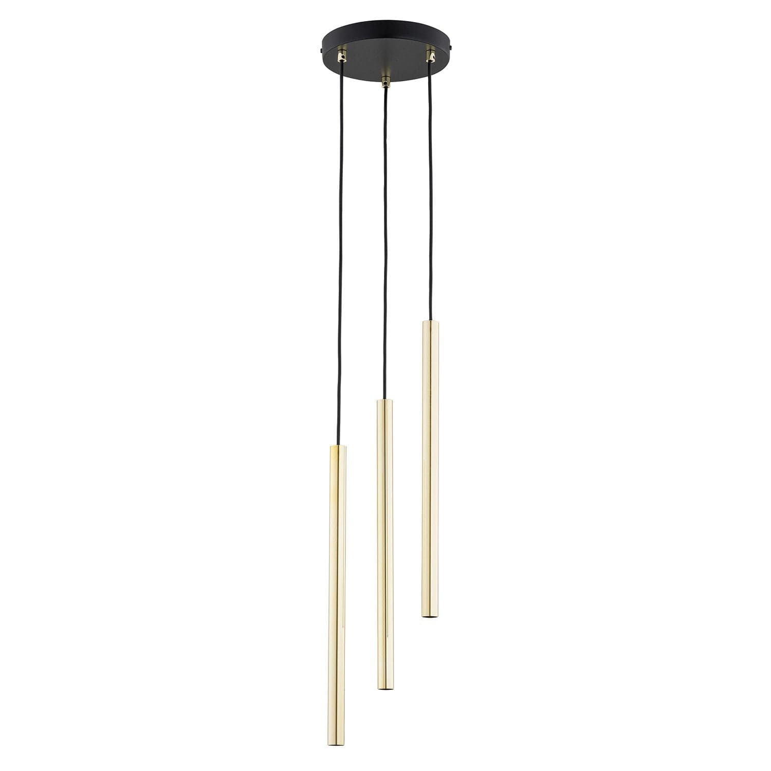 Sospensione Contemporanea In Acciaio 3 Luci Selter Nero E Oro in Lampade a sospensione LuceArt - Montecorvino Pugliano, commercioVirtuoso.it