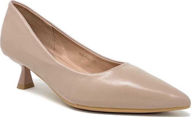 Francesco Milano décolleté in pelle beige H06-01A in Scarpe col tacco Teresi Calzature - Marsala, commercioVirtuoso.it
