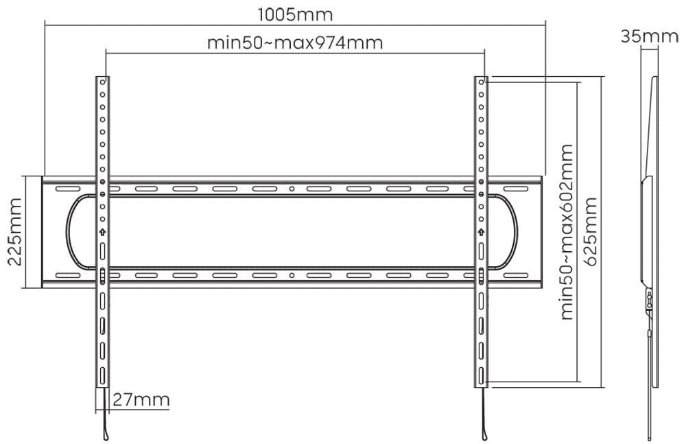 Staffa a Muro Fissa Slim TV LED LCD 60-120'' in Supporti da parete e da soffitto Scontolo.net - Potenza, commercioVirtuoso.it