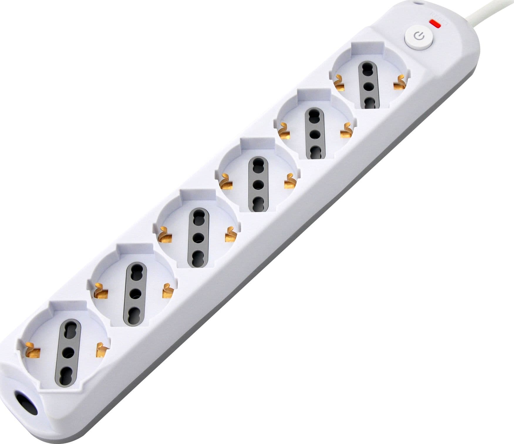 Presa Multipla a 6 Posti Italiana Bipasso/Schuko Spina 16A in Multiprese Scontolo.net - Potenza, commercioVirtuoso.it