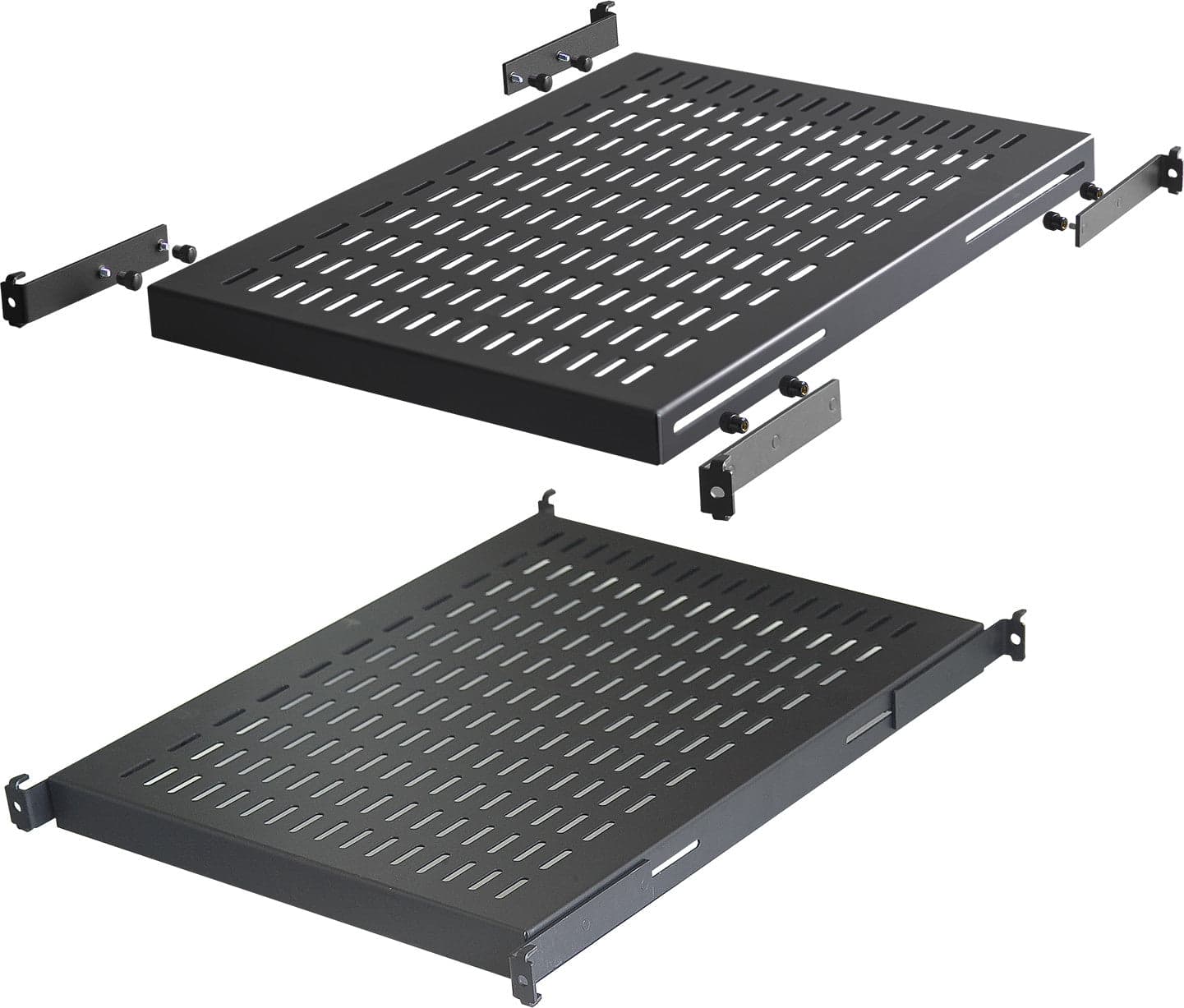 Base per Armadi 19'' Ripiano a Profondit&agrave Adattabile per Server Rack 1U Nero in  Scontolo.net - Potenza, commercioVirtuoso.it