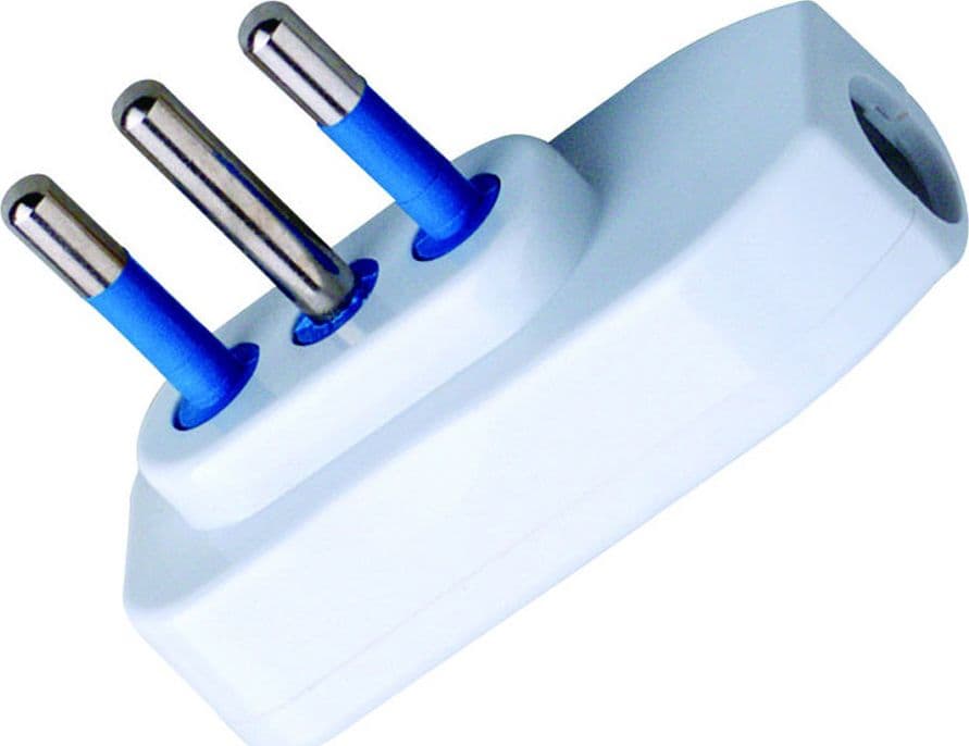Spina ribassata 2P+T 10A Bianco in Spine elettriche di corrente alterna Scontolo.net - Potenza, commercioVirtuoso.it