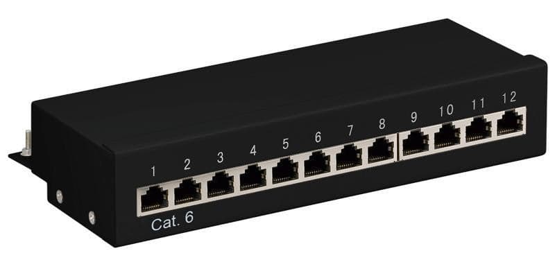 Pannello Patch 12 Porte Cat. 6 FTP Nero in Cavi Ethernet Scontolo.net - Potenza, commercioVirtuoso.it