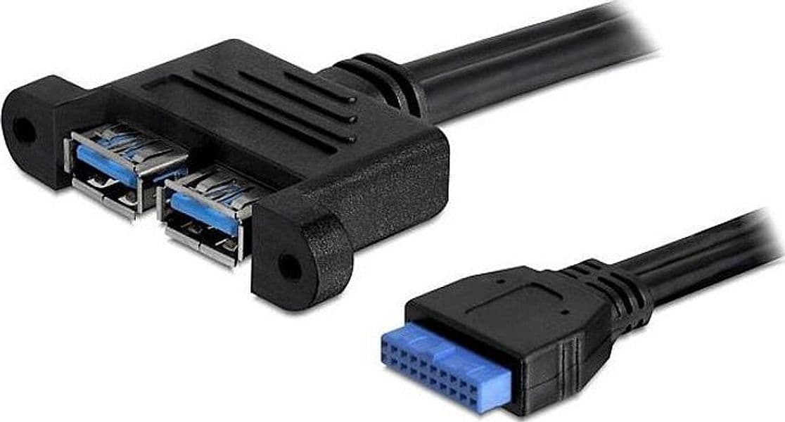 Cavo Interno USB3.0 19 pin Femmina / 2x USB A Femmina da Pannello in  Scontolo.net - Potenza, commercioVirtuoso.it