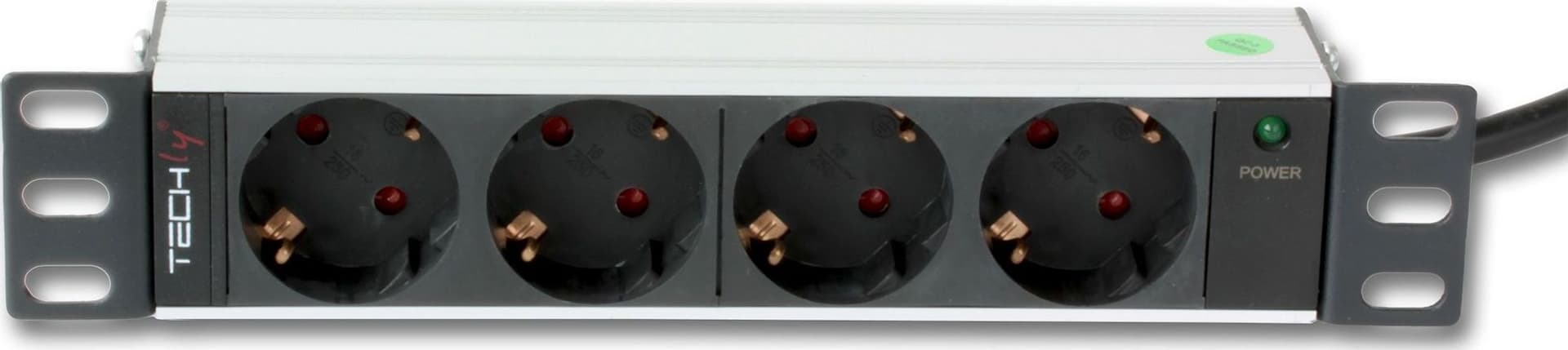 Multipresa 4 Posti da Rack 10'' Spina Schuko Angolata 1U Installazione Anteriore in Multiprese Scontolo.net - Potenza, commercioVirtuoso.it