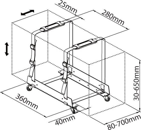 Supporto Universale per PC Case Tower con ruote