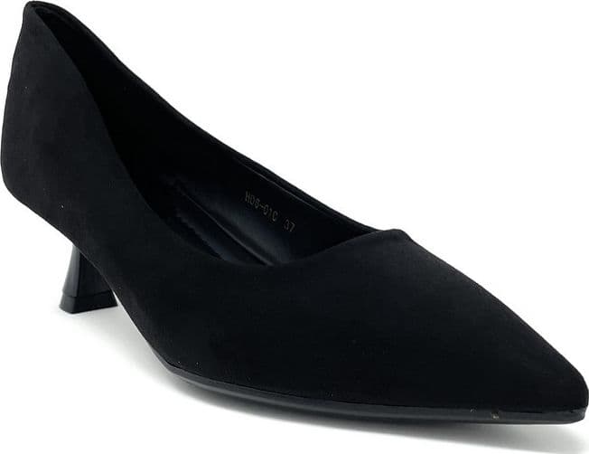 Francesco Milano décolleté in camoscio nero H06-01C in Scarpe col tacco Teresi Calzature - Marsala, commercioVirtuoso.it