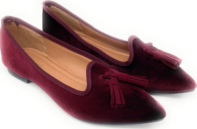 Francesco Milano ballerina in velvet bordeaux A03-25V in Ballerine Teresi Calzature - Marsala, commercioVirtuoso.it