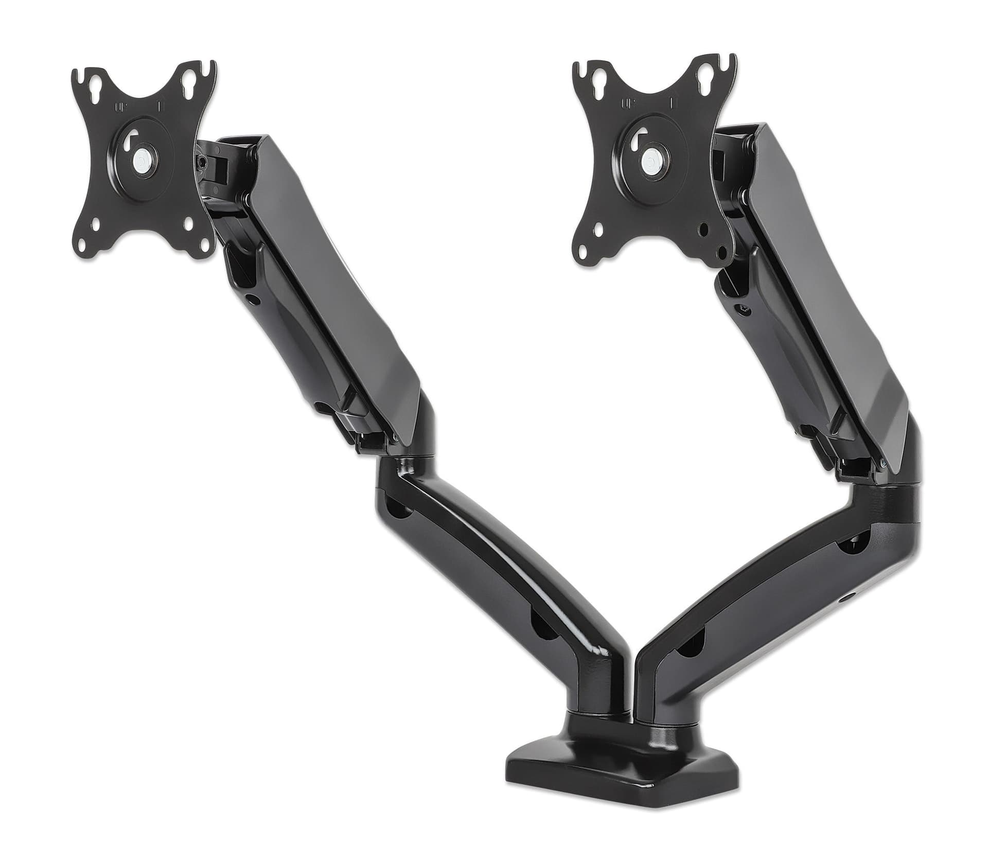 Supporto da scrivania in Alluminio per 2 Monitor 13-27'' con Molla a Gas in Supporti Scontolo.net - Potenza, commercioVirtuoso.it