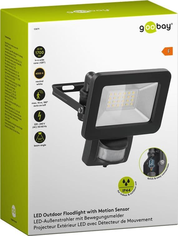 Faretto LED da Esterno con Rilevatore di Movimento PIR 20W in Lampade da parete Scontolo.net - Potenza, commercioVirtuoso.it