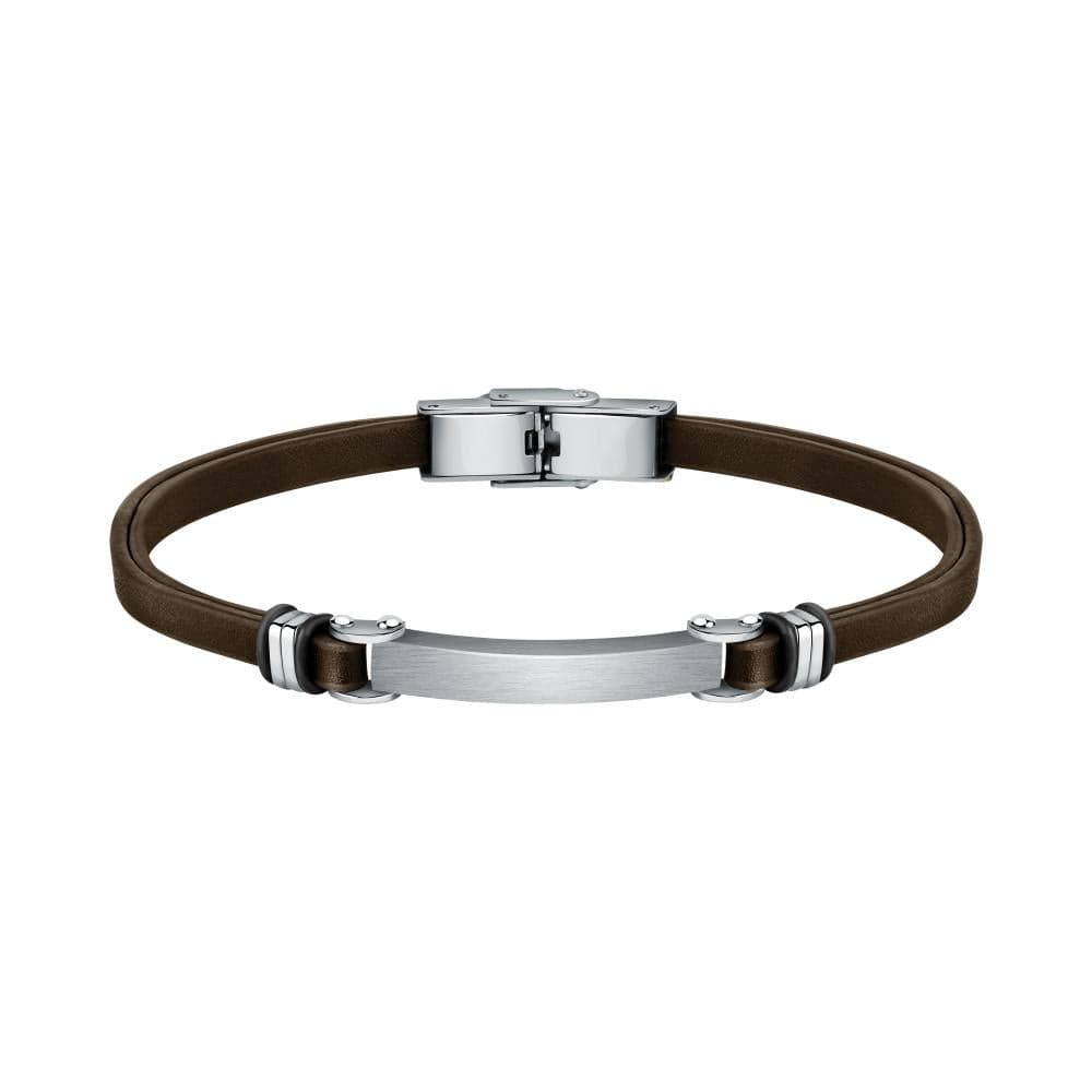 Bracciale SECTOR uomo Bandy pelle marrone / tag